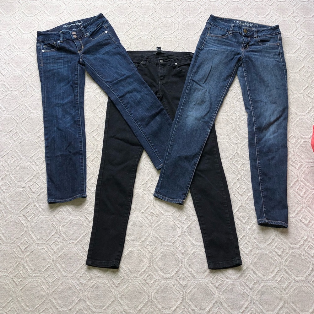 Skinny Jeans Bundle AE/F21 THREE JEANS